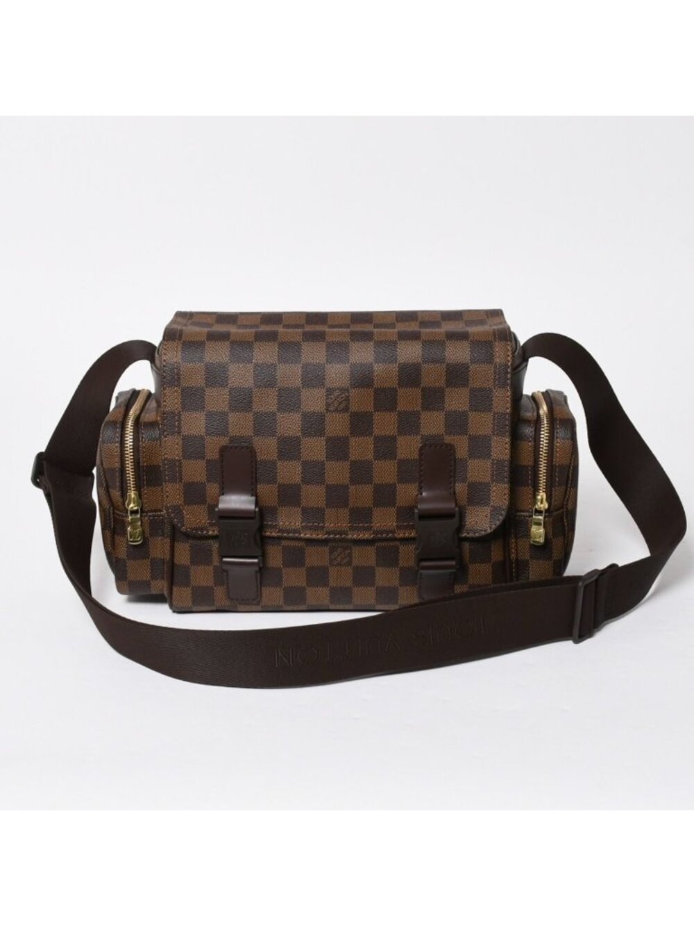 Louis Vuitton Damier Reporter Melville Shoulder Bag Brown